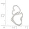 Sterling Silver Double Heart Pendant Charm Jewelry 21mm x 15mm